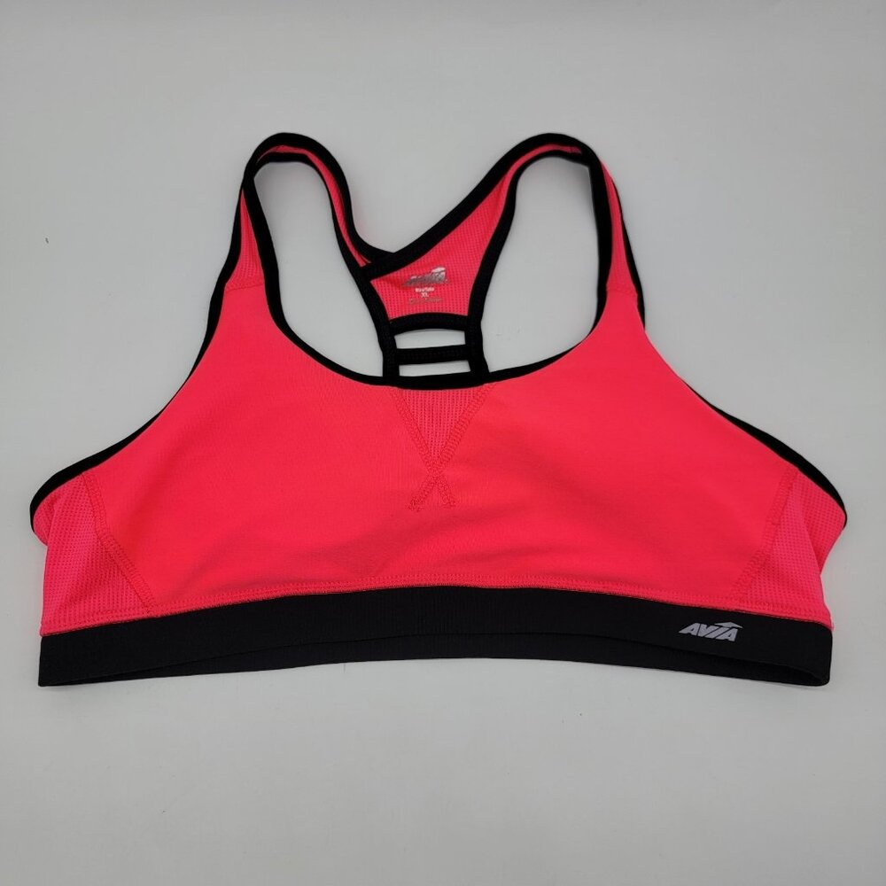 Avia Activewear Sports Bra Womens Size XL Racerback Red Workout Fit Gear